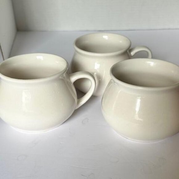 Vintage Dat'l Do-It Inc Harvest Vegetable Theme Soup Bowls Mugs Cups Set Of 3 - Picture 3 of 6